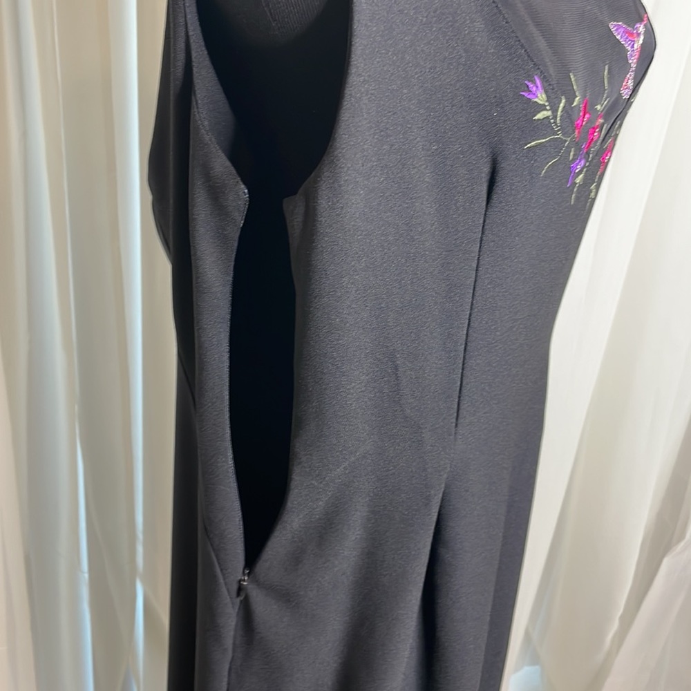 Long Black CAREN DESIREE COMPANY (CDC) Formal Dress, size 14 - Picture 5 of 6